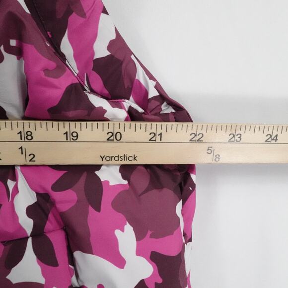 Lululemon Vest Womens Size 8 Pink Camo Wunder Puff Cropped Hooded Down New - Picture 9 of 16